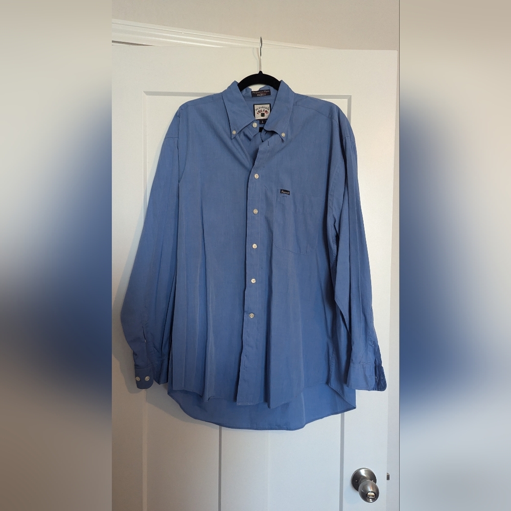 Faconnable Blue Casual Button Down Shirt